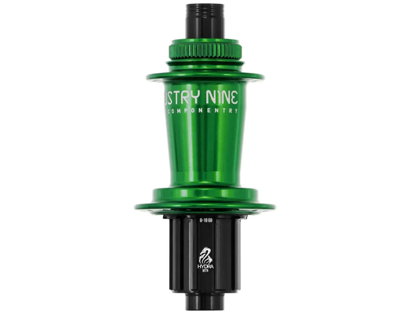 Industry Nine ISO CL Hydra Classic Boost 12x148 Hinterradnabe in Grün.