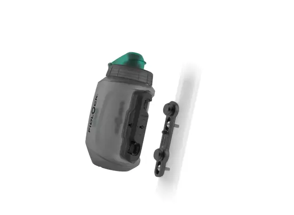 Fidlock Twist Set antibakterielle Flasche Smoke 550 ml + Basis am Rahmen