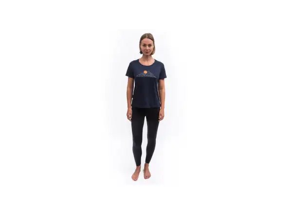 Sensor Merino Blend Moon Damen T-Shirt Kurzarm Deep Blue
