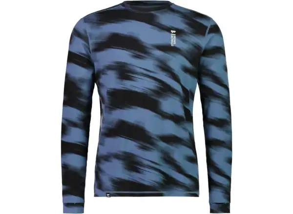 Mons Royale Cascade Merino Flex Herren Funktionsshirt langarm Blue Motion