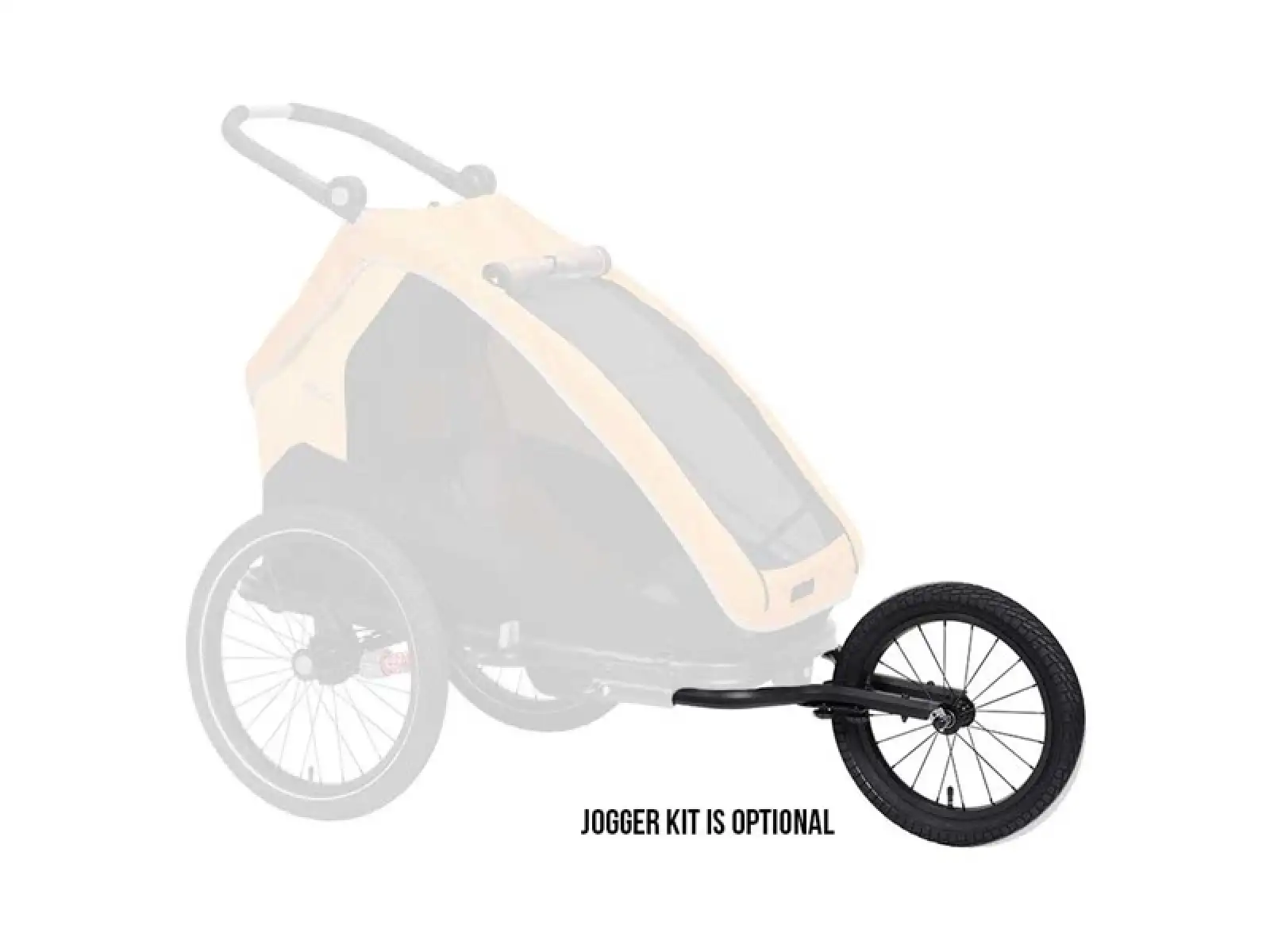 XLC DUOs BS-C10 Zweisitzer-Hänger 20" in Ringelblume/Anthrazit