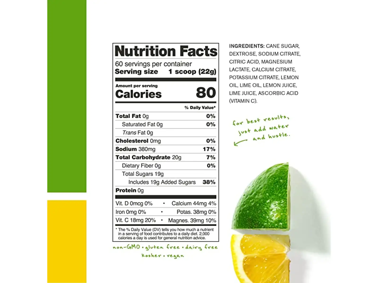 Skratch Labs Hydration Sport Drink Mix isotonisches Getränkepulver 1320 g Zitrone/Limette