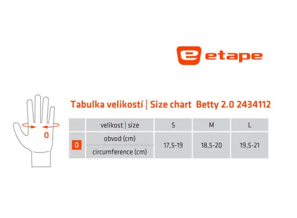 Etape Betty 2.0 Damenhandschuhe schwarz/weiß