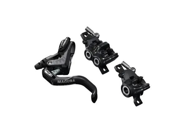 Magura MT Trail Sport 1-Finger HC Alu Set mit vorderen 4-Kolben- und hinteren 2-Kolbenbremsen.