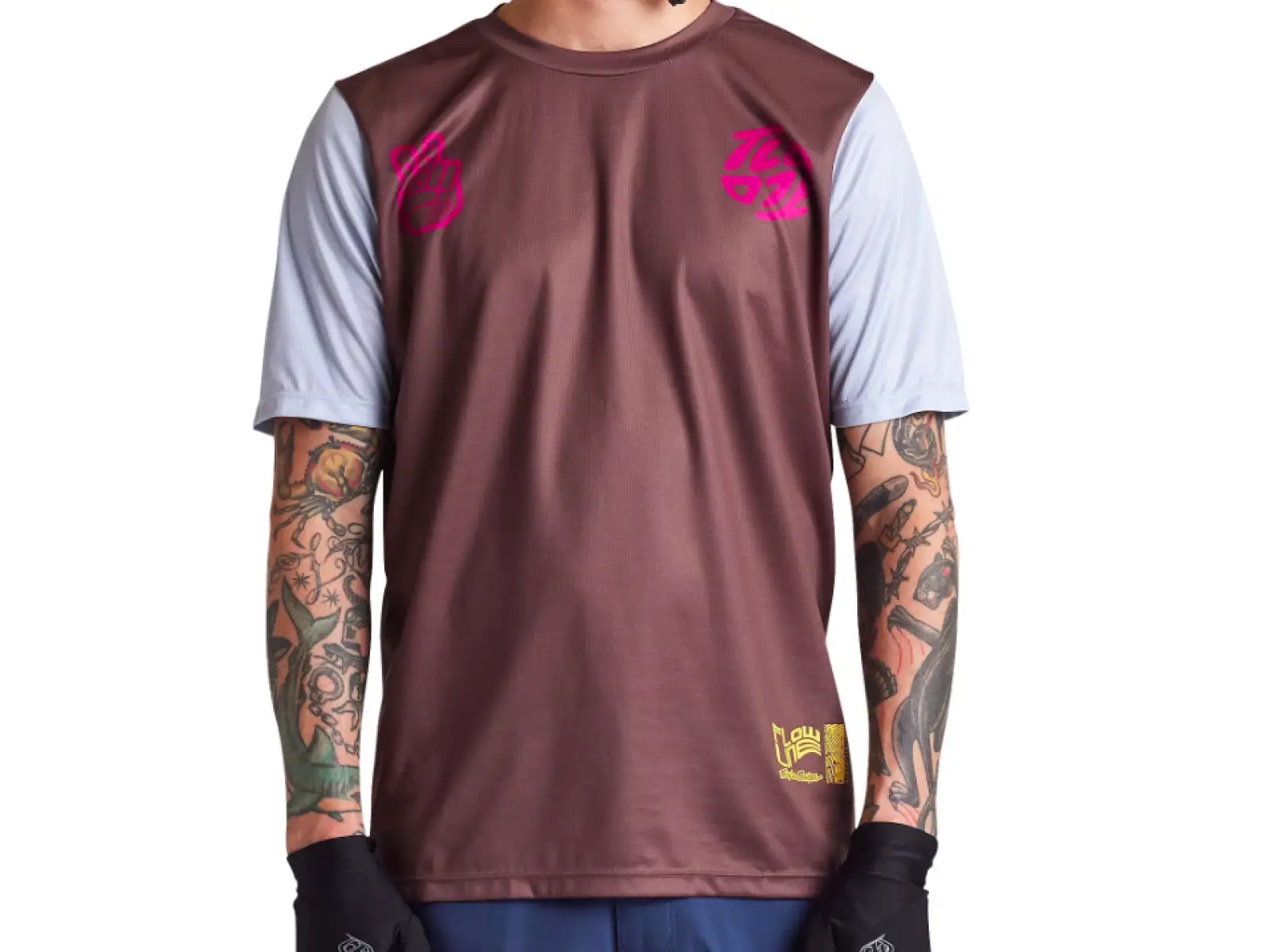 Troy Lee Designs Flowline Herren-Trikot kurzarm, Flipped Chocolate