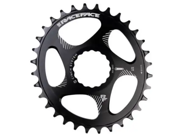 Race Face EINZELNER Direct-Mount-Oval-N/W-Kettenblatt Schwarz