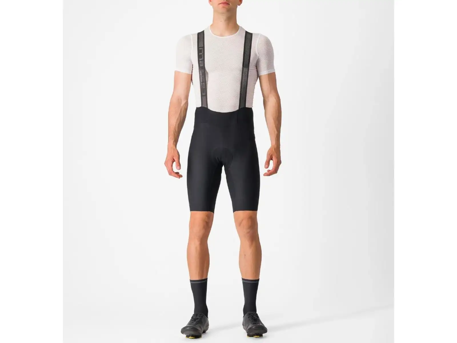 Castelli Espresso 3 Herren-Trägershorts mit Polster und Trägern Schwarz