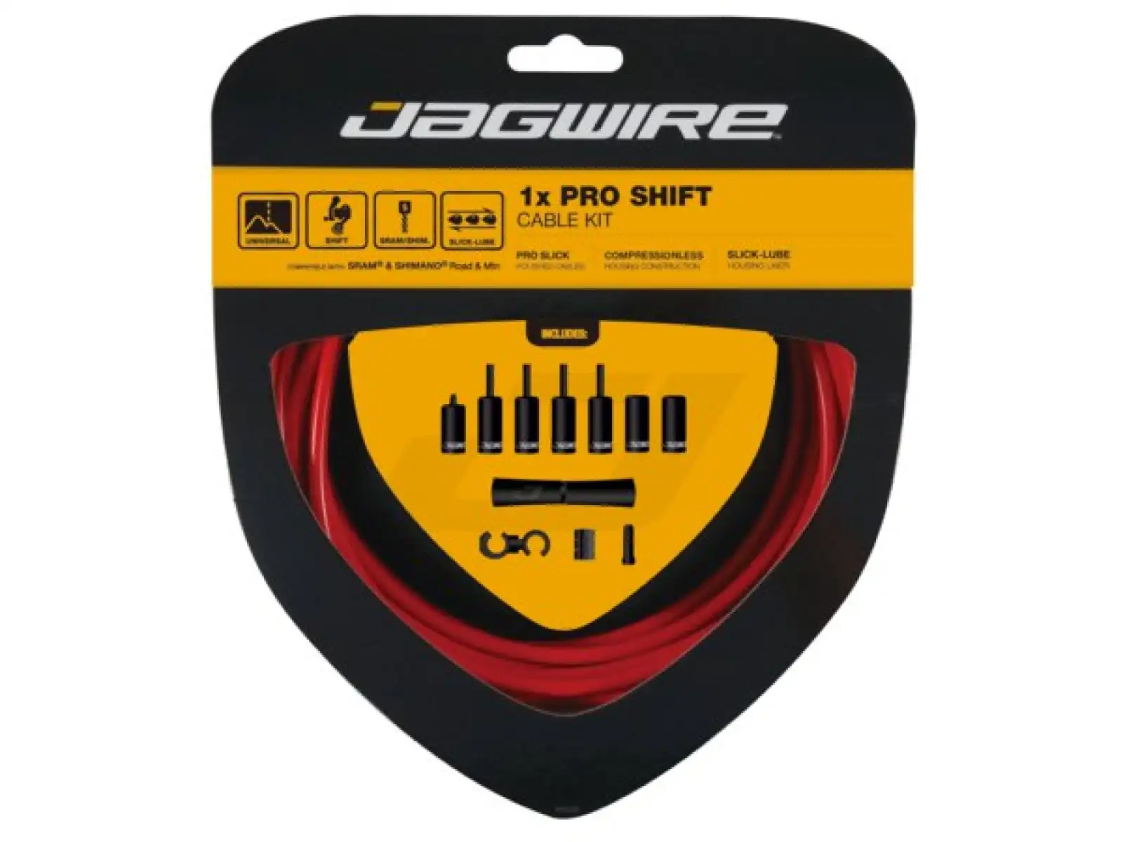 Jagwire PCK554 1x Pro Shift Kit, Rot