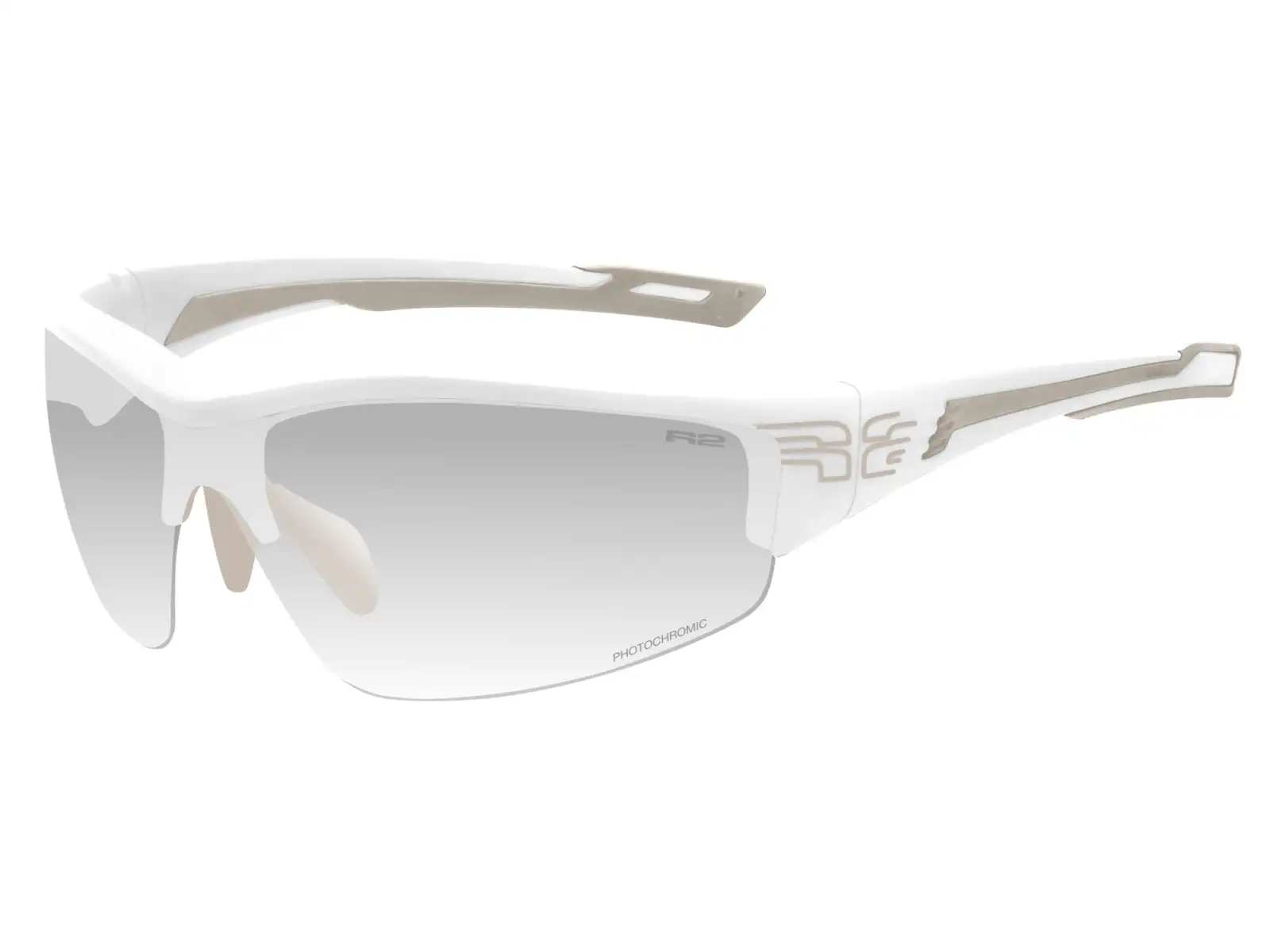 R2 Crown Brille in mattem Weiß/Grau