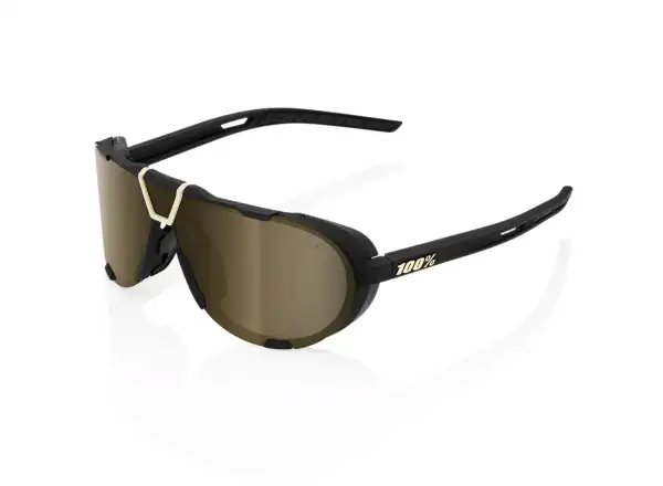 100% Westcraft Fahrradbrille Soft Tact Schwarz/Soft Gold Mirror Lens
