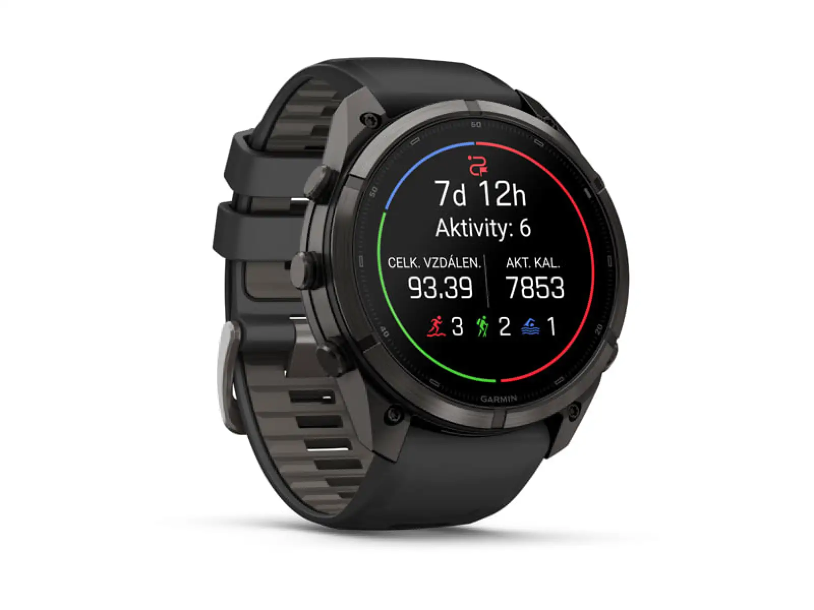 Garmin Fénix 9 Pro inReach 47 mm Smartwatch Carbon gray DLC Titanium Black/Pebble gray