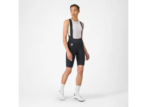 Castelli Espresso 2 W Damen-Trägerhose mit Polster und Trägern schwarz