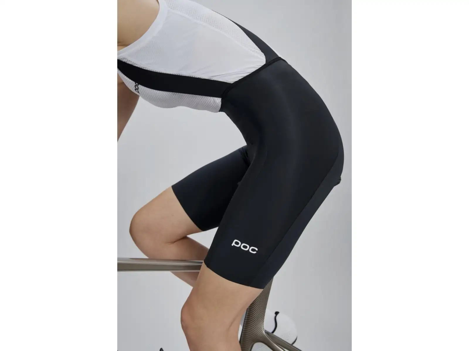 POC Raceday Damen-Radhose mit Polster und Trägern Uranium Black