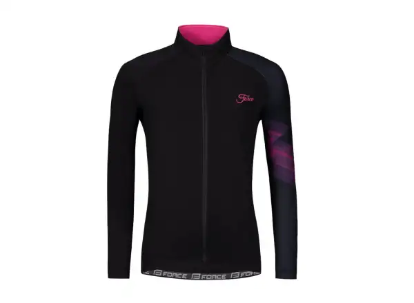 Force Ridge Lady Damen Langarmtrikot Schwarz/Rosa