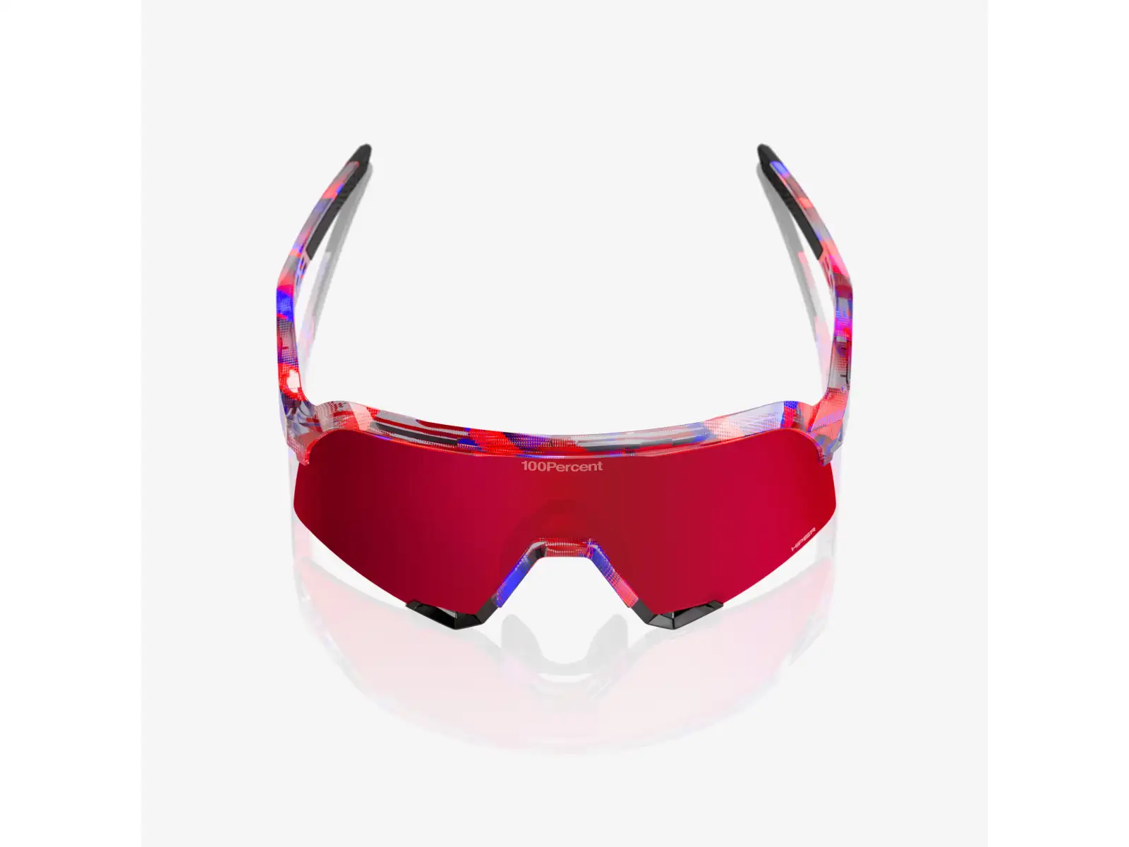 100% S3 Brille FDJ Gloss Translucent Red/Blue/HiPER Fire Red Mirror Lens