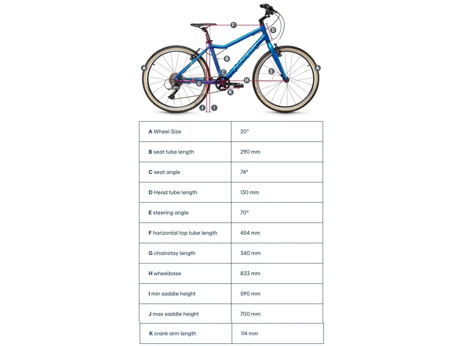 Academy Grade 4 Belt Kinderfahrrad 20" blau