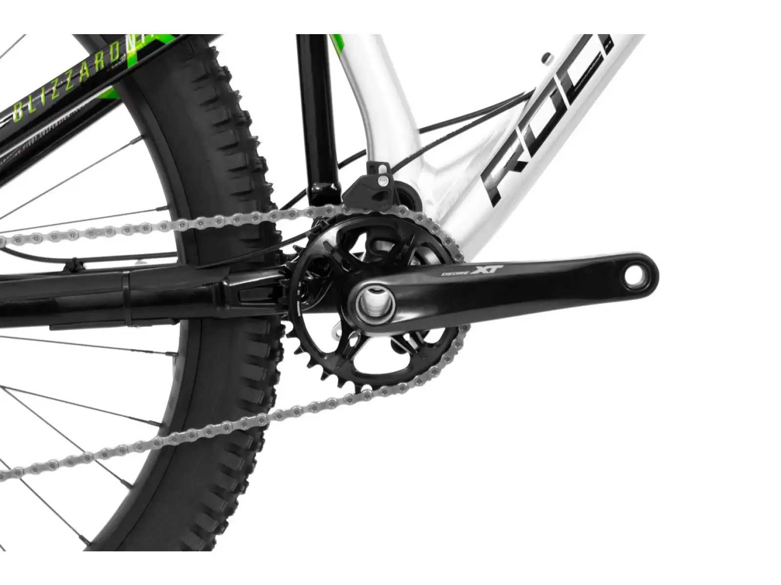 Rock Machine Blizzard 90-297 RZ silber/grün Fully Mountainbike