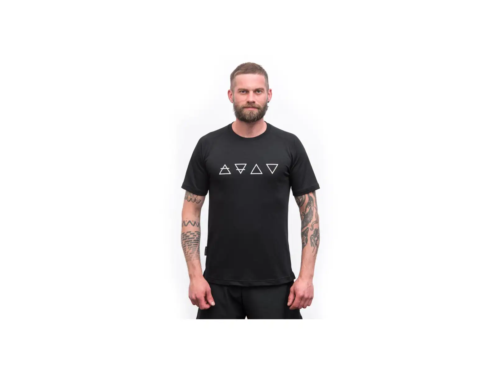 Sensor Merino Blend Elements Herren T-Shirt kurzarm Black