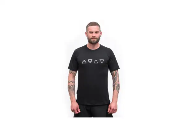 Sensor Merino Blend Elements Herren T-Shirt kurzarm Black