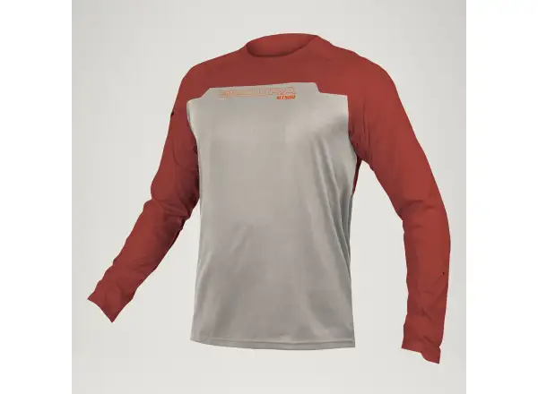 Endura Mt500 Burner L/S Herren-Trikot langer Ärmel Brick red