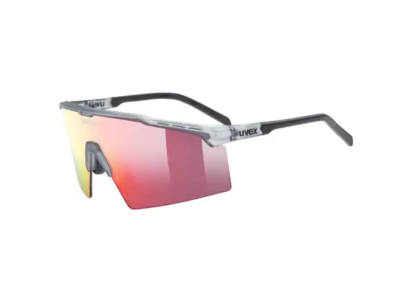 Uvex Flowline Sonnenbrille Smoke Matt/Mirror Red