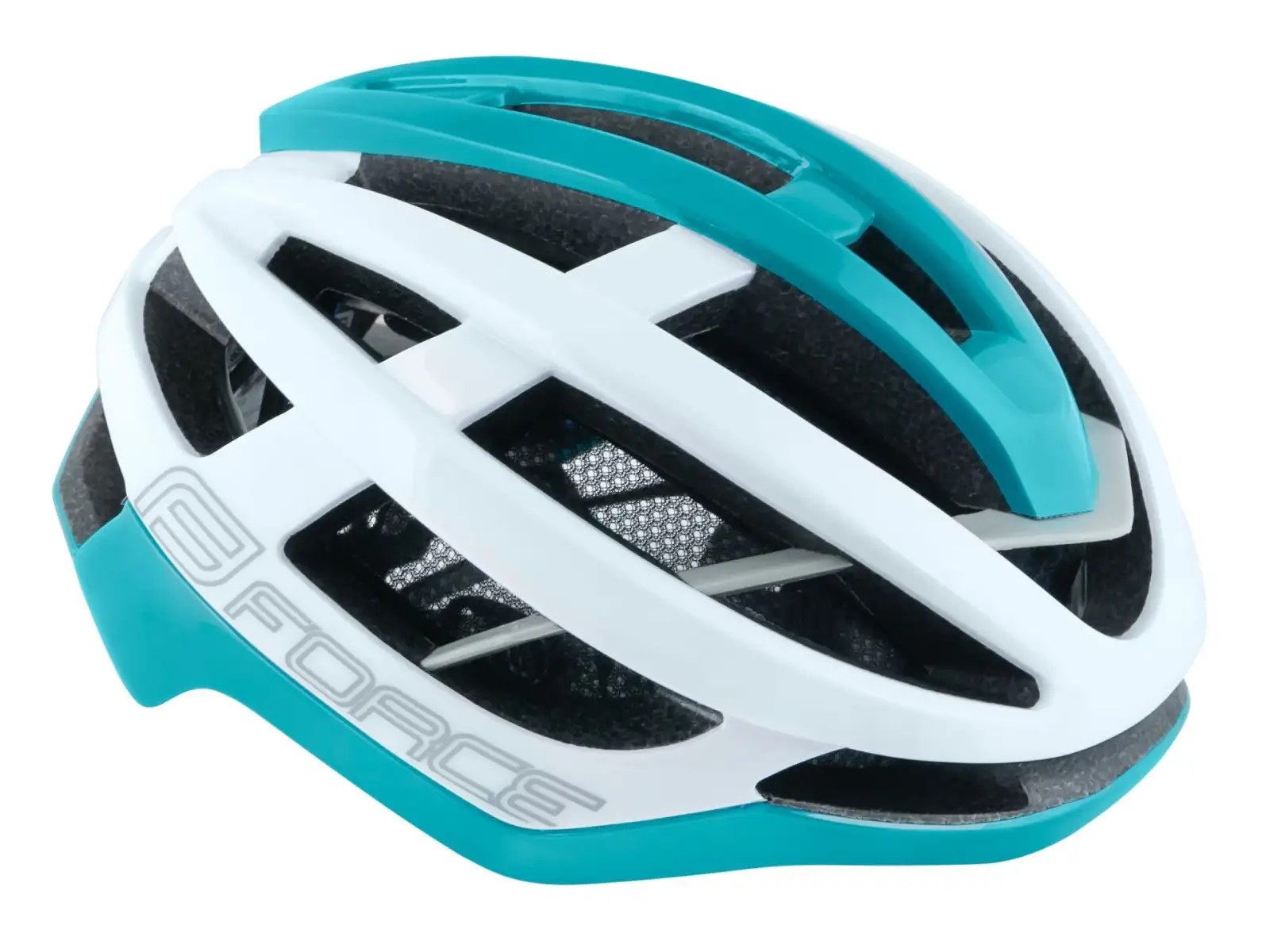 Force Lynx Helm Weiß/Türkis