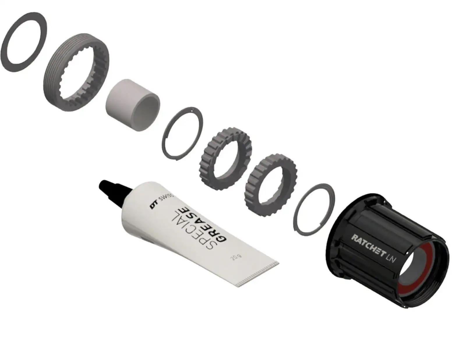 DT SWISS KIT Shimano Road HG 11 - Umrüstkit Naben 3pawls zu Ratchet LN
