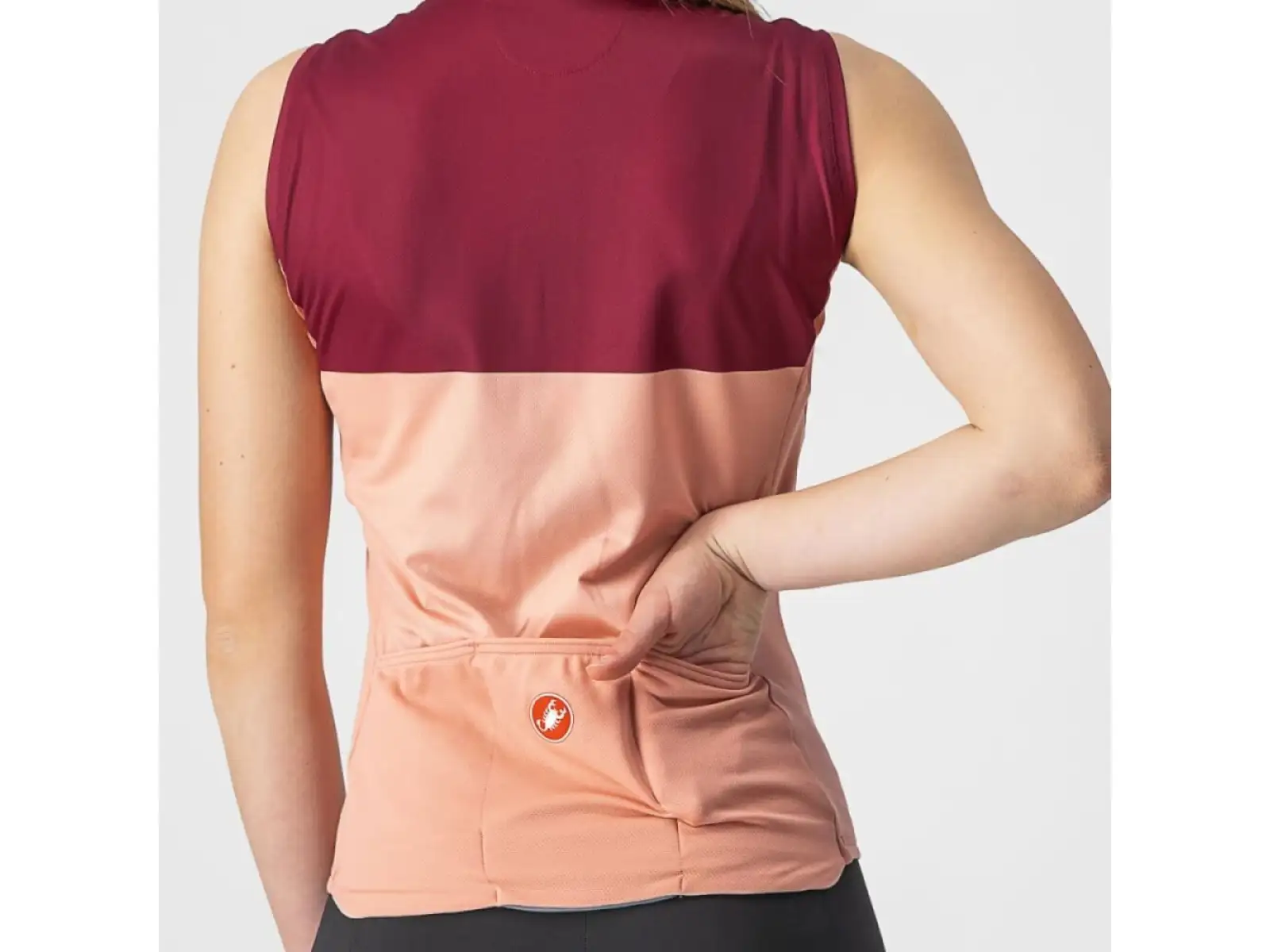 Castelli Velocissima Damenärmelloses Trikot in Blush/Bordeaux