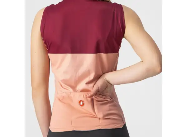 Castelli Velocissima Damenärmelloses Trikot in Blush/Bordeaux