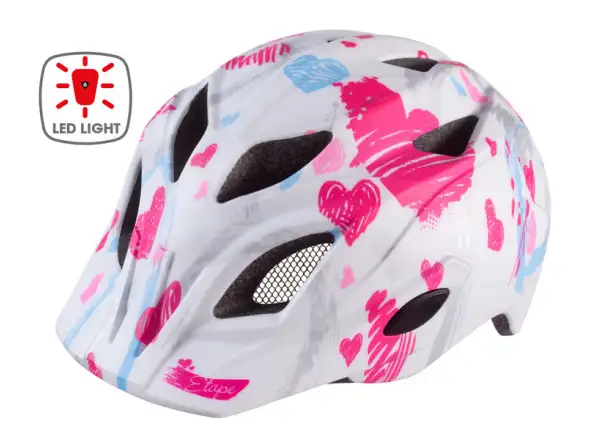 Etape Pluto Light Kinderfahrradhelm weiß/rosa matt