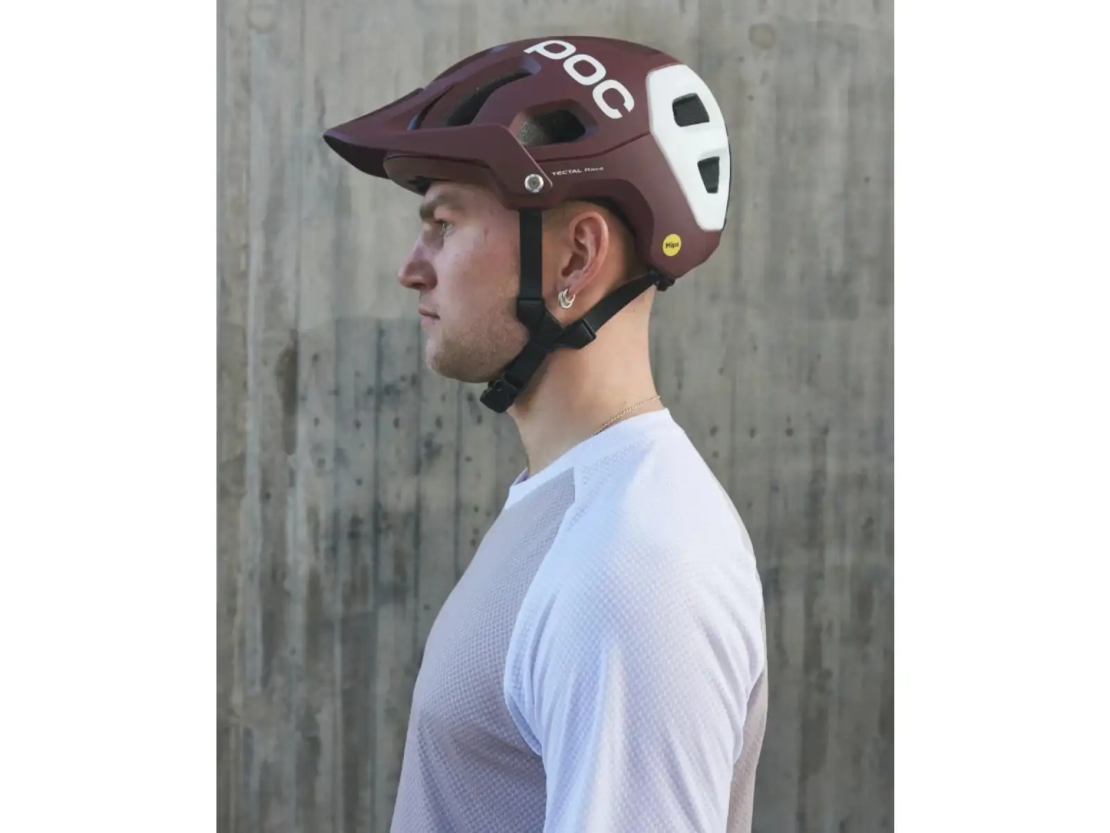POC Tectal Race MIPS Helm Garnet Red/Hydrogen White Matt