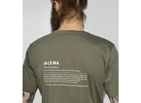 Salewa Eagle Vocab Herren T-Shirt Kurzarm Faded Green