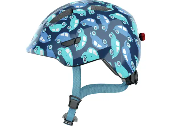 Abus Smiley 3.0 LED Kinderhelm Blue Car