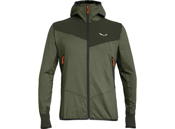 Salewa Agner Hybrid PL/DST Herren Hoodie – Dark Olive Melange