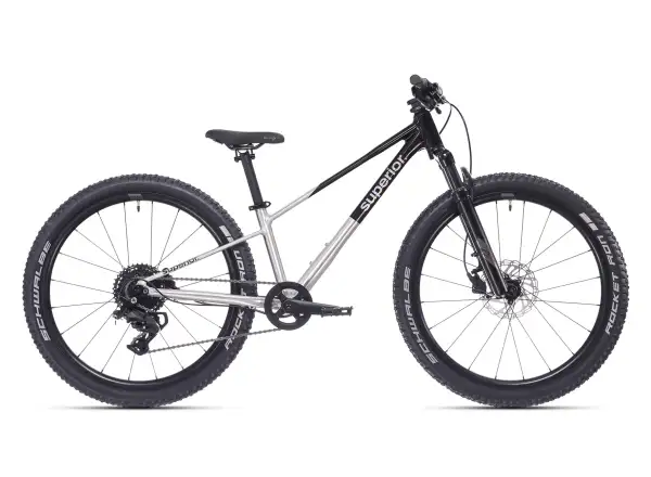 Superior TEAM 24 Kinderfahrrad Gloss Brushed Alu / Rainbow Black