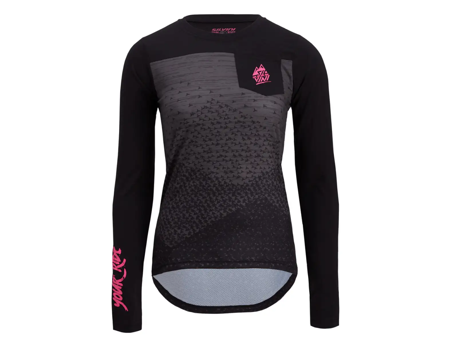 Silvini Ella Damen Langarmtrikot Schwarz/Fuchsia