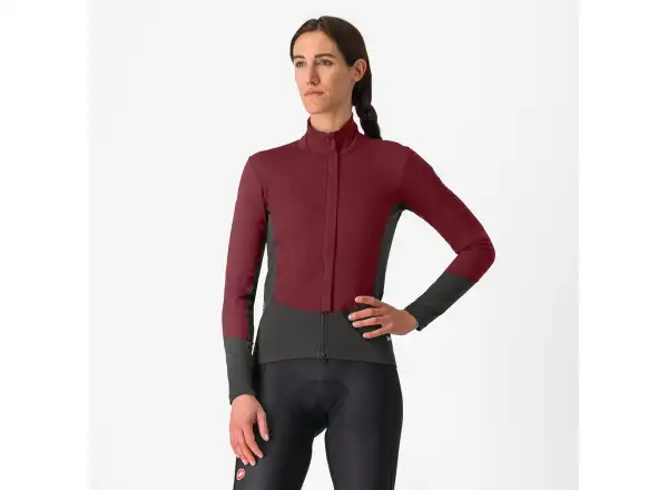 Castelli Perfetto Air Damenjacke Deep Bordeaux/Dunkelgrau