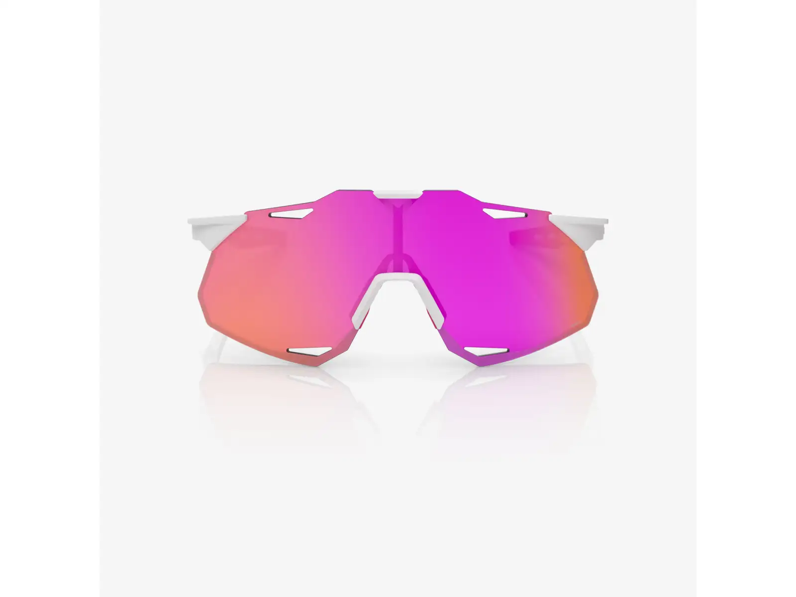 100% Hypercraft XS Sportbrille Matte White/Pink/HiPER Vital Pink Mirror Lens