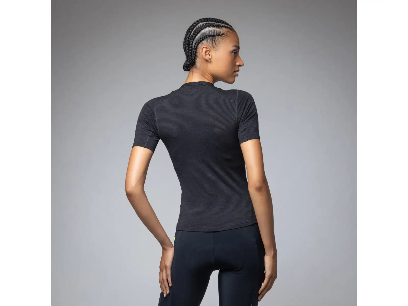 Alé Intimo Merino Damen Unterhemd Kurzarm Black