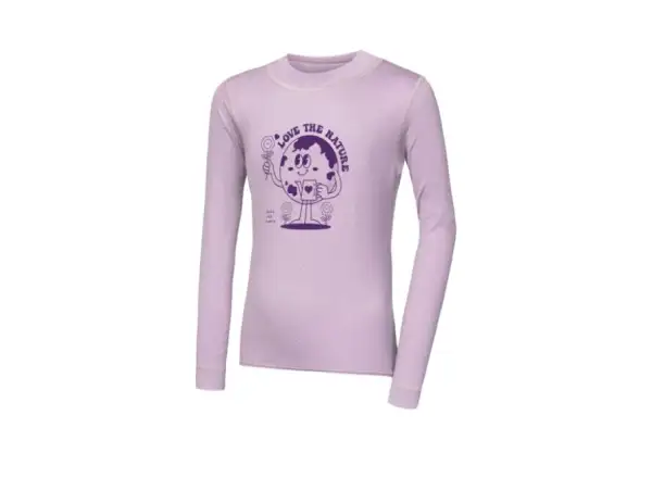 Sensor Merino DF Planet Kinder T-Shirt langer Ärmel Mystic Violet