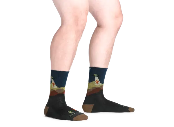 Darn Tough Spaced Out Micro Crew Lightweight Cusion Herren Socken Charcoal