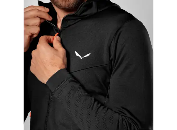 Salewa Sella Crevasse Hooded Herren-Sweatshirt Black Out