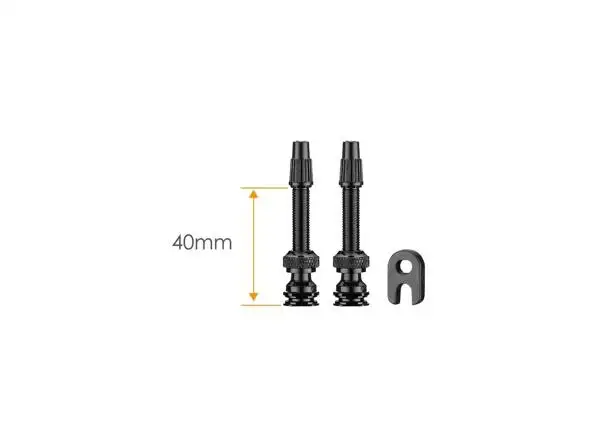Ciclovation Tubeless-Ventil 40 mm, Schwarz, 2 Stück