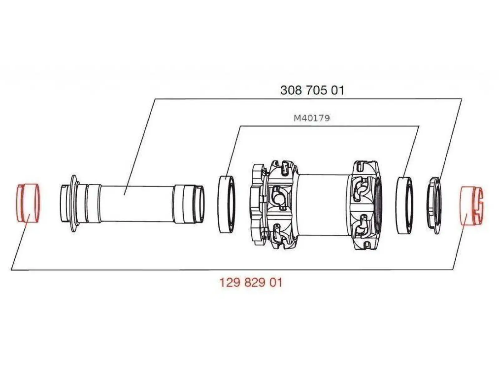 Mavic Vorderradachsen-Endkappen 20x110 mm - 12982901