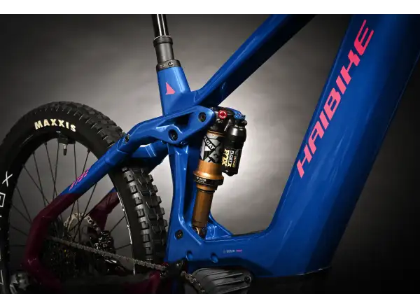 Haibike Hybe 11 Blau/Magenta/Rosa vollgefedertes Elektrofahrrad