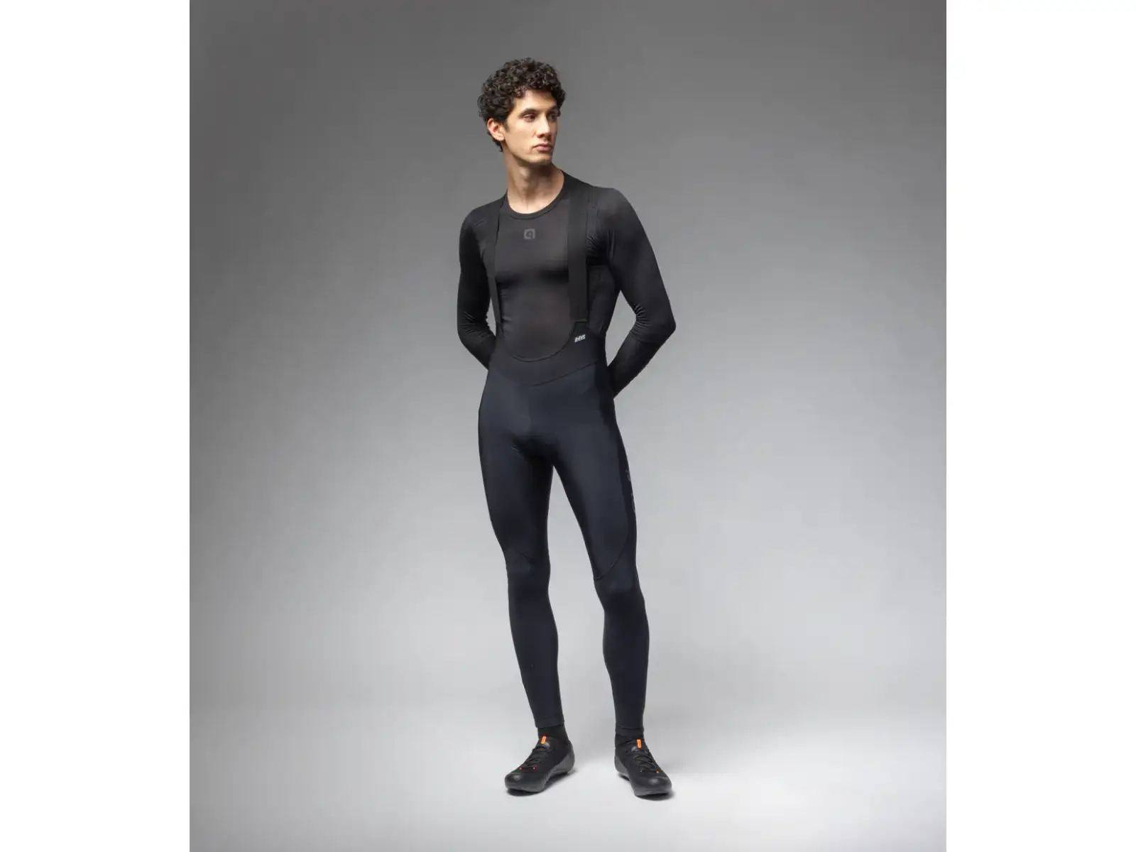 Alé R-EV1 Speedfondo Plus Herren Winterhose mit Trägern und Einsatz Black