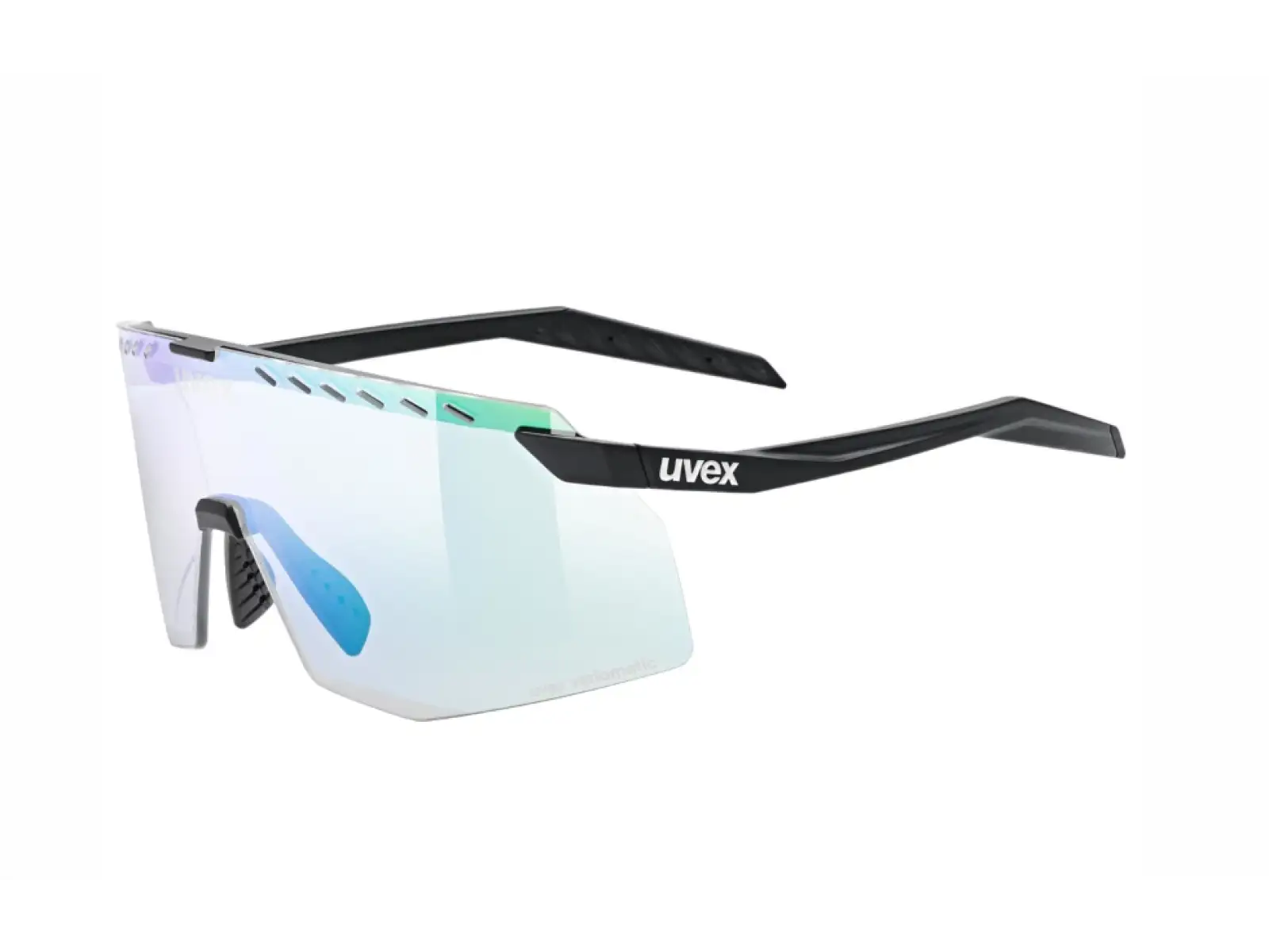Uvex Pace Stage Variomatic Brille Black Matt/Mirror Green
