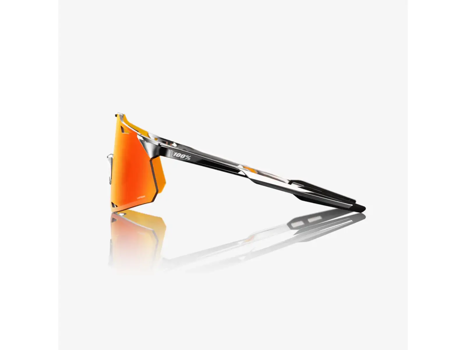 100% Hypercraft Brille Black Chrome/HiPER Red Mirror