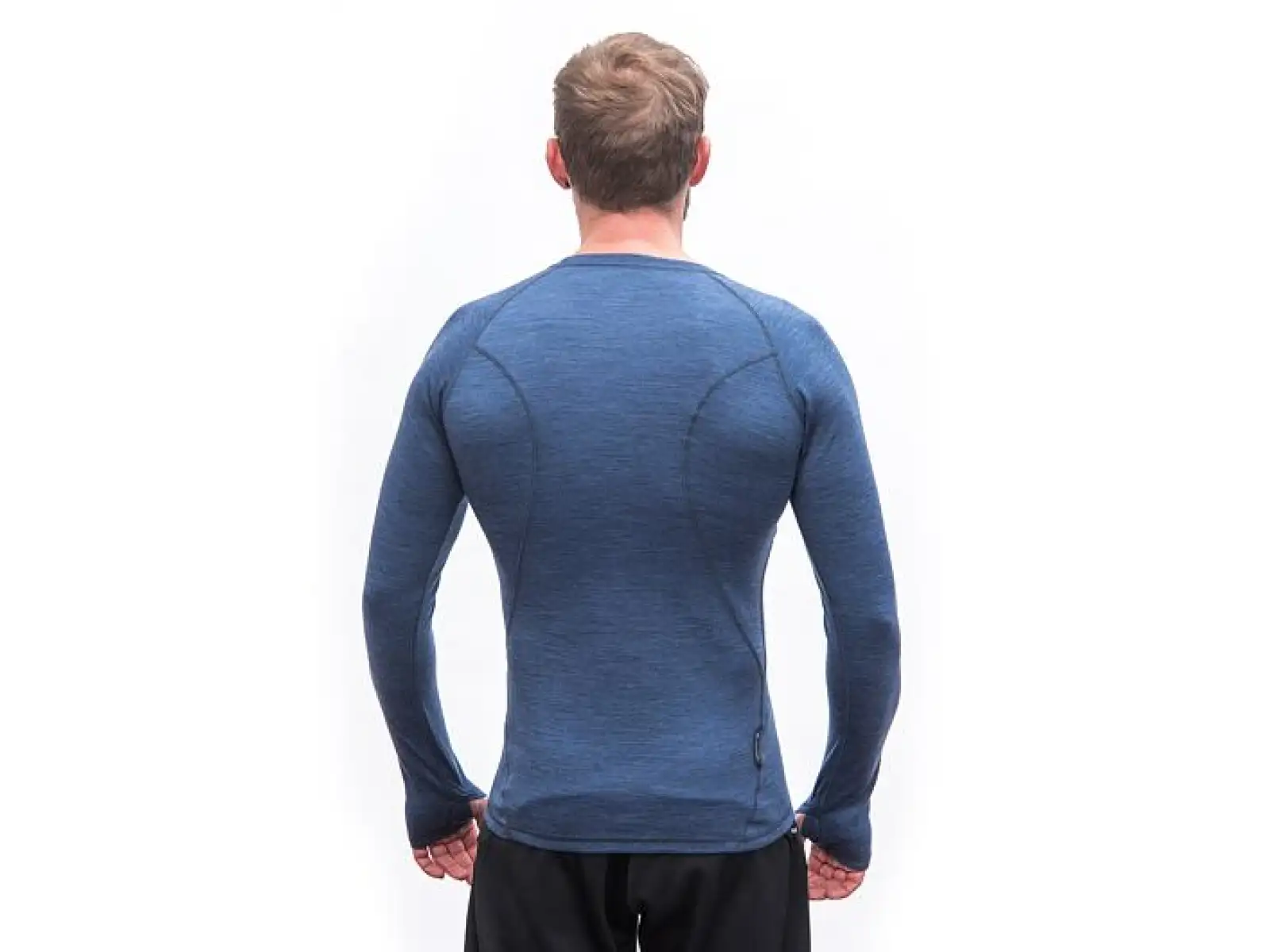 Sensor Merino Bold Herren Langarmshirt Cool Blue