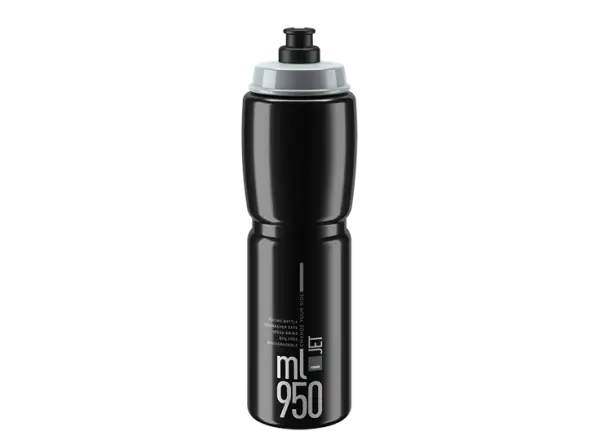 Elite Jet Flasche 950 ml Schwarz/Grau Logo